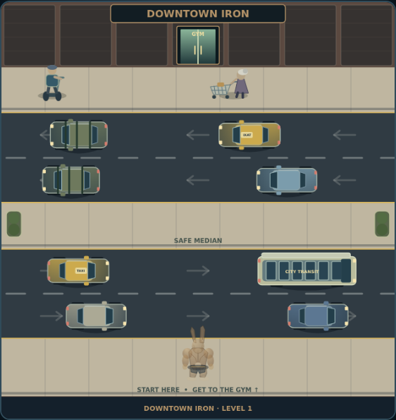 Gameplay screenshot of Gains or Die Trying