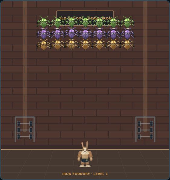 Gameplay screenshot of Jacked Invaders